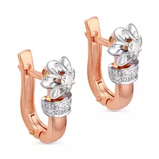 Серьги с английским замком из золота 12-0442-1000