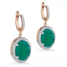 Серьги с английским замком из золота 12-0448-1900