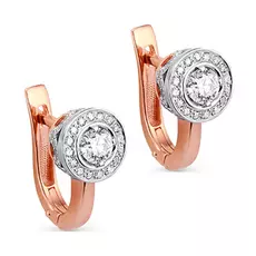 Серьги с английским замком из золота 12-0392-1000