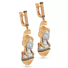 Серьги с английским замком из золота 12-0968-1000