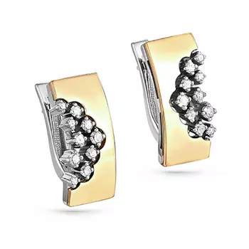 Серьги с английским замком из золота 12-2943-1000