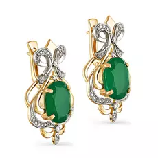 Серьги с английским замком из золота 12-2732-1900