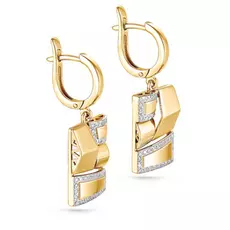 Серьги с английским замком из золота 12-2707-1000