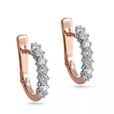 Серьги с английским замком из золота 12-01128-1000