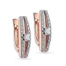 Серьги с английским замком из золота 12-01183-1000