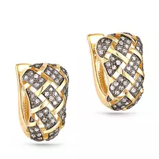 Серьги с английским замком из золота 12-21045-1000