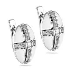 Серьги с английским замком из золота 2-1058-1010