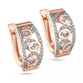 Серьги с английским замком из золота 12-01038-1000