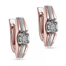 Серьги с английским замком из золота 12-01245-1000