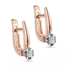 Серьги с английским замком из золота 12-01203-1000