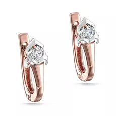 Серьги с английским замком из золота 12-01215-1000