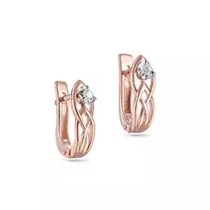 Серьги с английским замком из золота 12-01217-1000