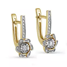 Серьги с английским замком из золота 12-21286-1000