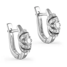 Серьги с английским замком из золота 12-1771-1000