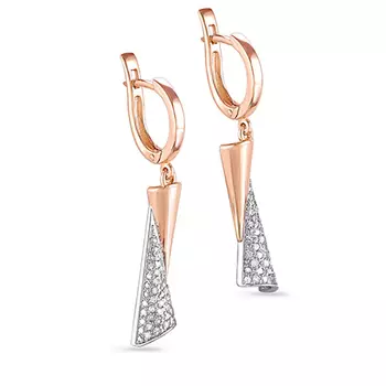 Серьги с английским замком из золота 12-0778-1000