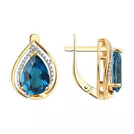 Серьги с английским замком из золота 723969