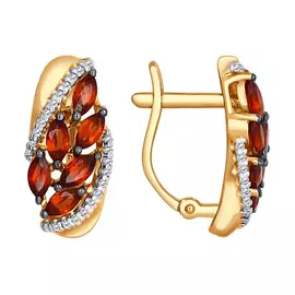 Серьги с английским замком из золота 724130