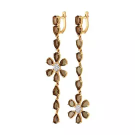 Серьги с английским замком из золота 724390