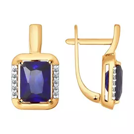 Серьги с английским замком из золота 724433