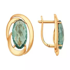 Серьги с английским замком из золота 724454