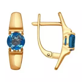 Серьги с английским замком из золота 724601