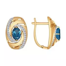 Серьги с английским замком из золота 724671