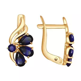 Серьги с английским замком из золота 724725