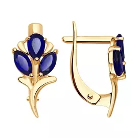 Серьги с английским замком из золота 724739