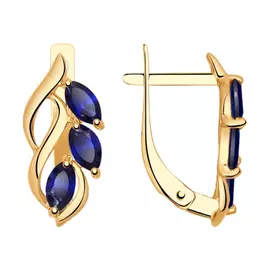 Серьги с английским замком из золота 724743