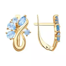 Серьги с английским замком из золота 724751