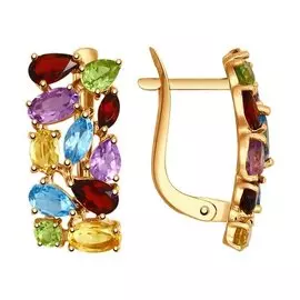 Серьги с английским замком из золота 724953