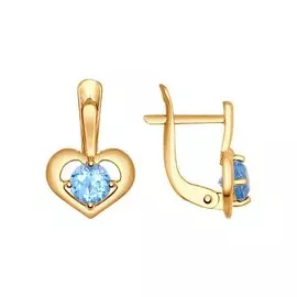 Серьги с английским замком из золота 725008