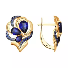 Серьги с английским замком из золота 725037