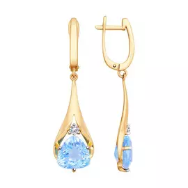 Серьги с английским замком из золота 725112