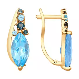 Серьги с английским замком из золота 725323