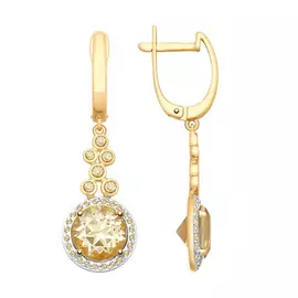 Серьги с английским замком из золота 725341