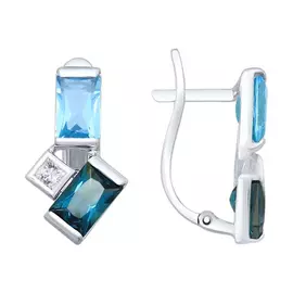 Серьги с английским замком из золота 725427