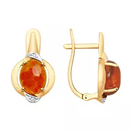 Серьги с английским замком из золота 725492