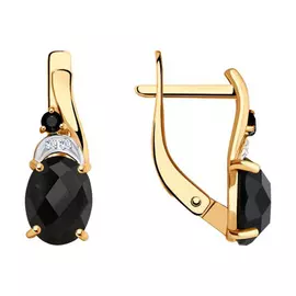 Серьги с английским замком из золота 725524