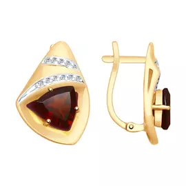 Серьги с английским замком из золота 725563