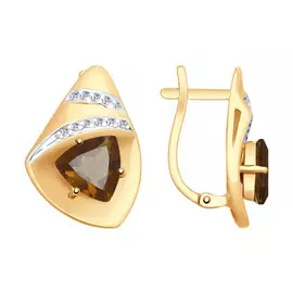 Серьги с английским замком из золота 725565