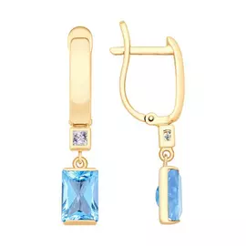 Серьги с английским замком из золота 725601