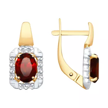 Серьги с английским замком из золота 725611