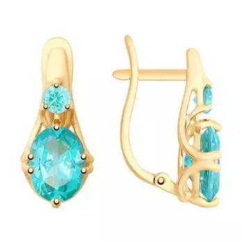 Серьги с английским замком из золота 725675