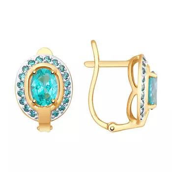 Серьги с английским замком из золота 725685