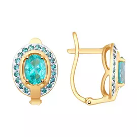 Серьги с английским замком из золота 725685