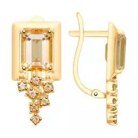 Серьги с английским замком из золота 725708