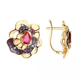 Серьги с английским замком из золота 725732