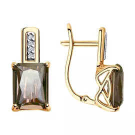 Серьги с английским замком из золота 725737