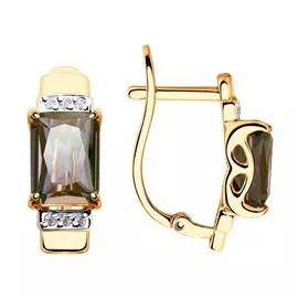 Серьги с английским замком из золота 725746